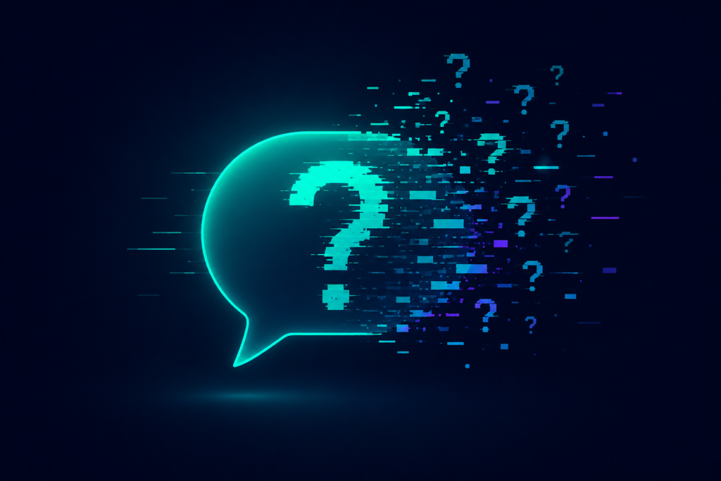 Illustration representing frequently asked questions about Zalgo text